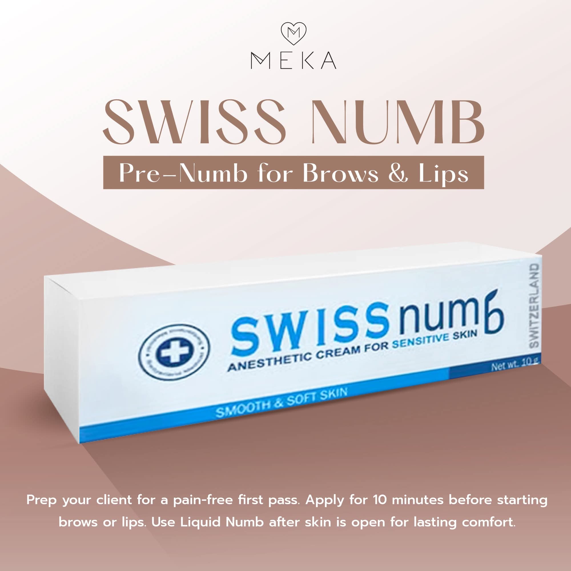 SWISS NUMB – Pre-Numb Cream for Brows & Lips – meka.999