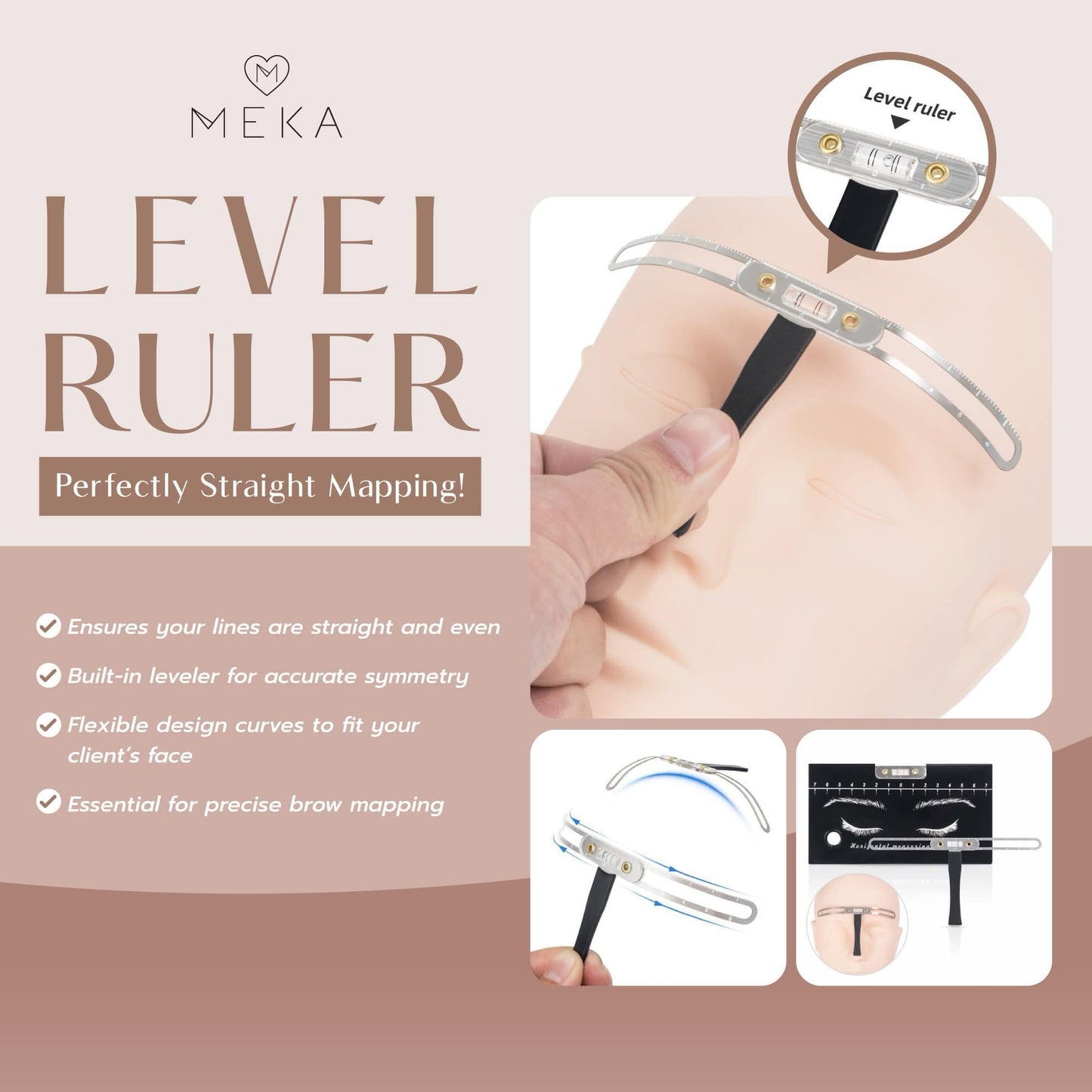 Brow Ruler with Level
