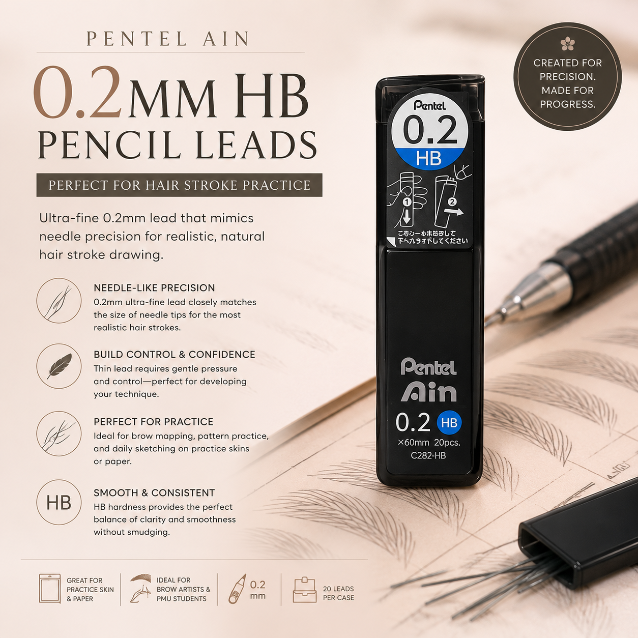 Pencil Lead Extra Fine 0.2mm